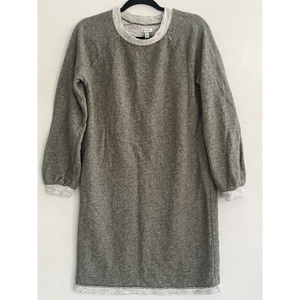Susina Women's Gray/green Beetle Combo Sweatshirt Dress Size Small